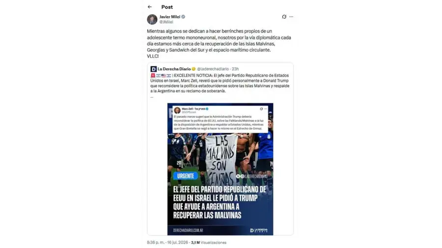 La escena de 2022 que volverá a poner a prueba a un gobierno. Este viernes antes de la final, el presidente norteamericano Donald Trump saludó al titular de la AFA, Claudio Tapia. Otra desautorización para Milei.