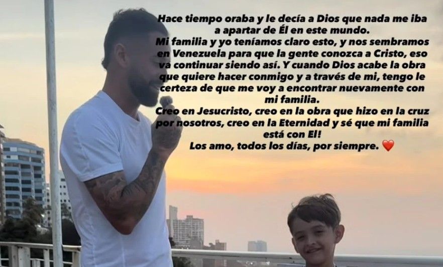 Mensaje de despedida de Lucas Trejo a su hijo Aarón, que murió en los terremotos de Venezuela junto a su mamá y su hermana mayor