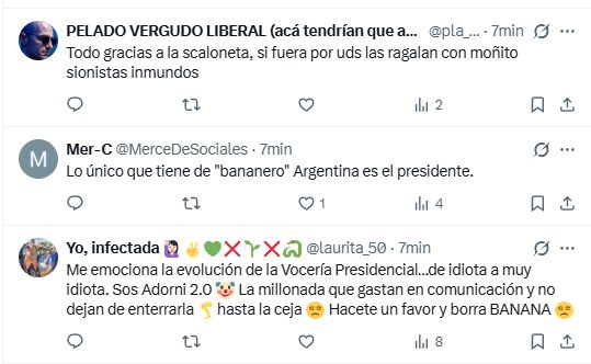 Respuestade X al vocero Ravier a su mensaje sobre Malvinas de este sábado...