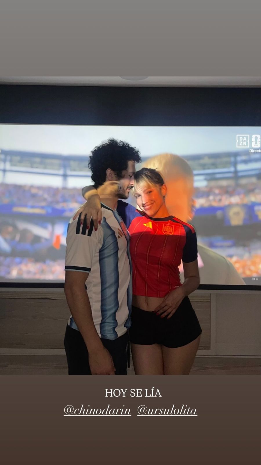 Así vivieron Úrsula Corberó y el Chino Darín la final del Mundial 2026