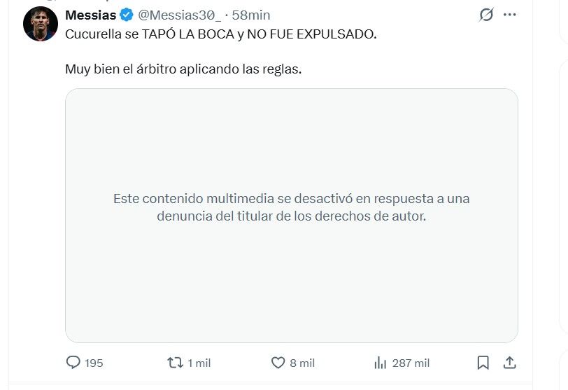 Borran video falta contra Lionel Messi