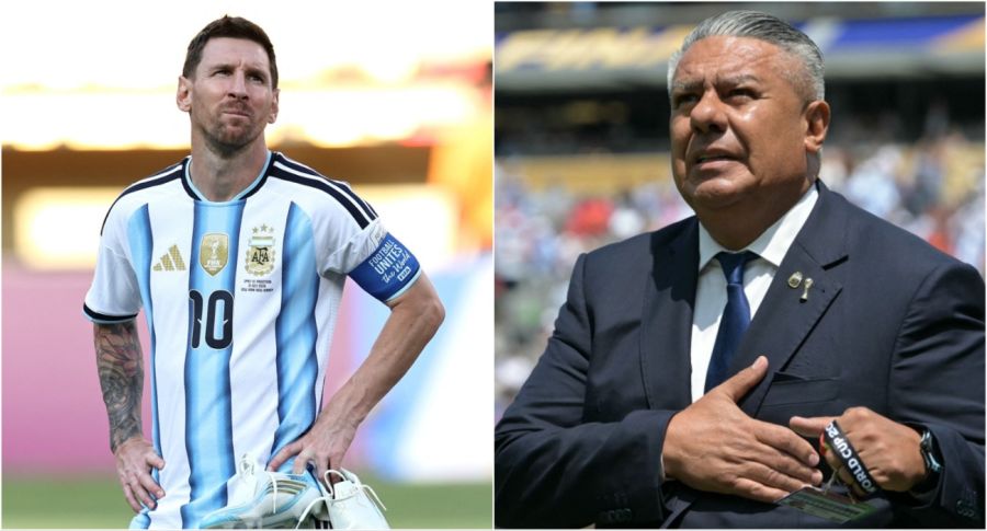 Lionel Messi y Claudio Tapia