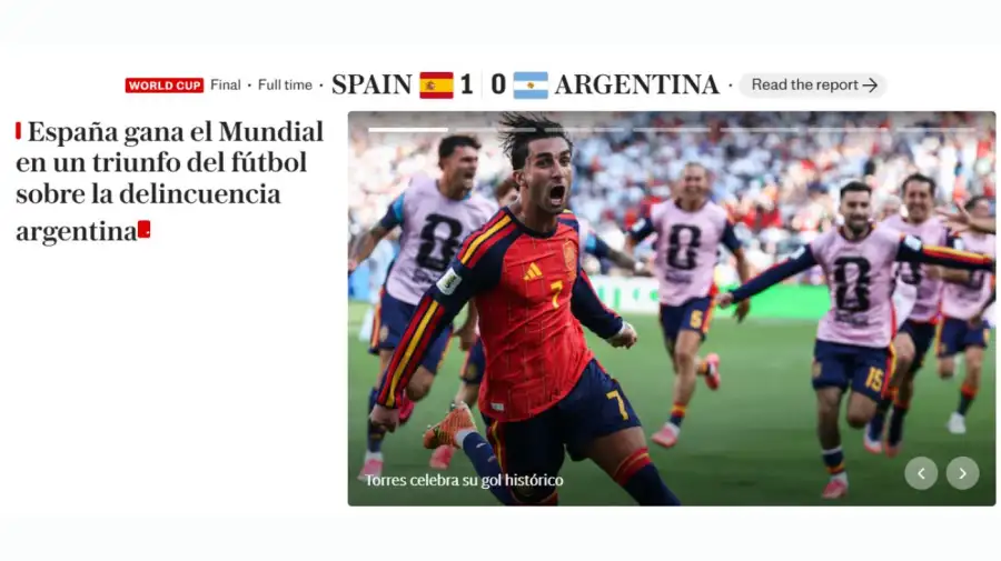 Portada de The Telegraph