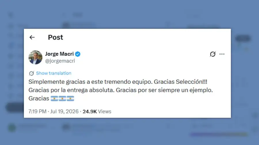 Posteos por el partido de Argentina 19072026