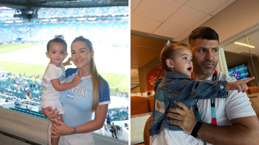 Olivia Agüero junto a sus papás