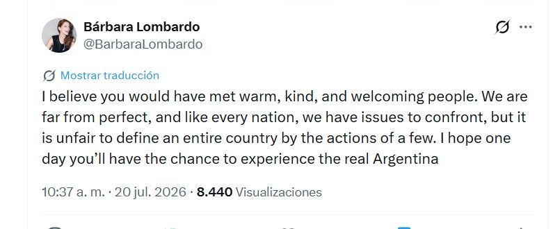 Bárbara Lombardo le respondió a Samuel L. Jackson 