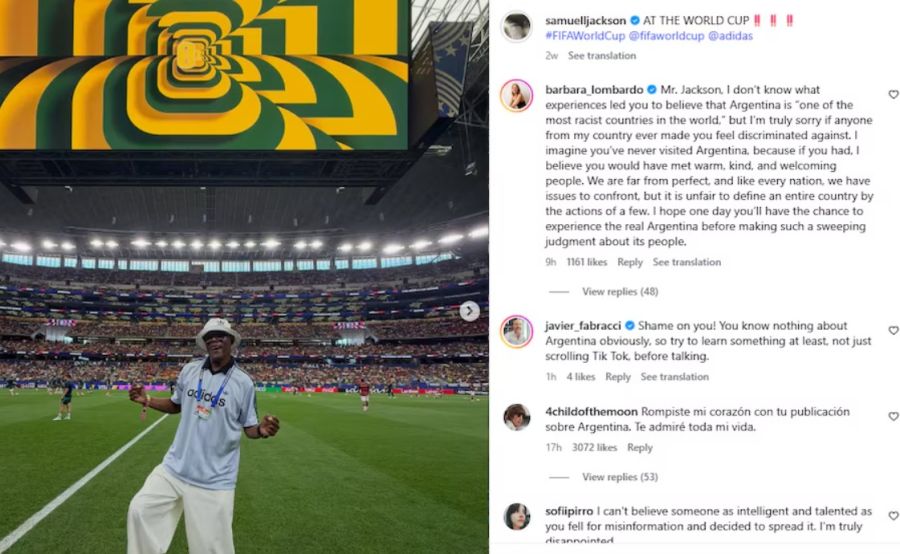 Bárbara Lombardo le respondió a Samuel L. Jackson 