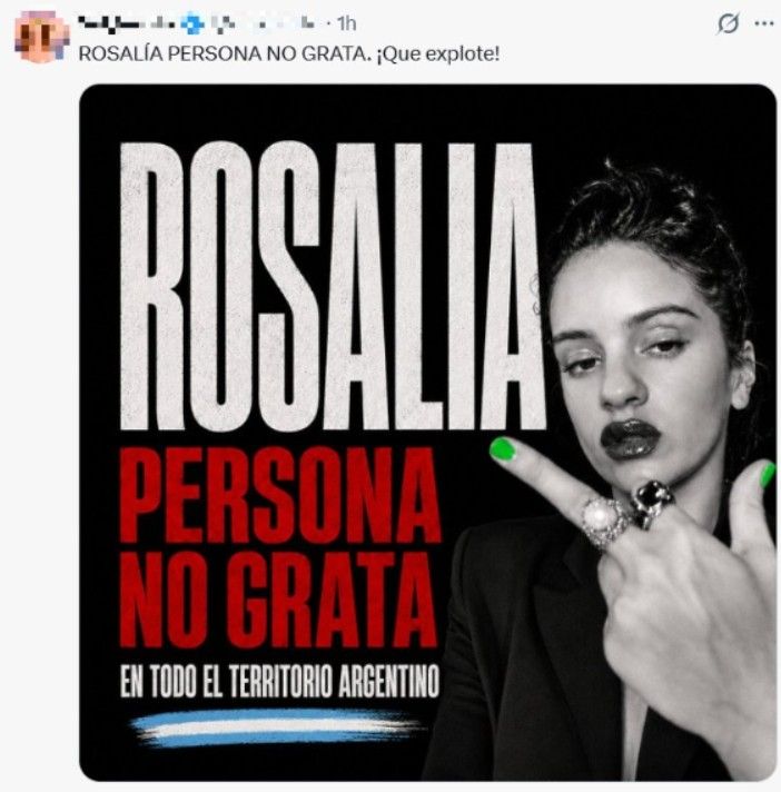 Piden declarar persona no grata a Rosalía