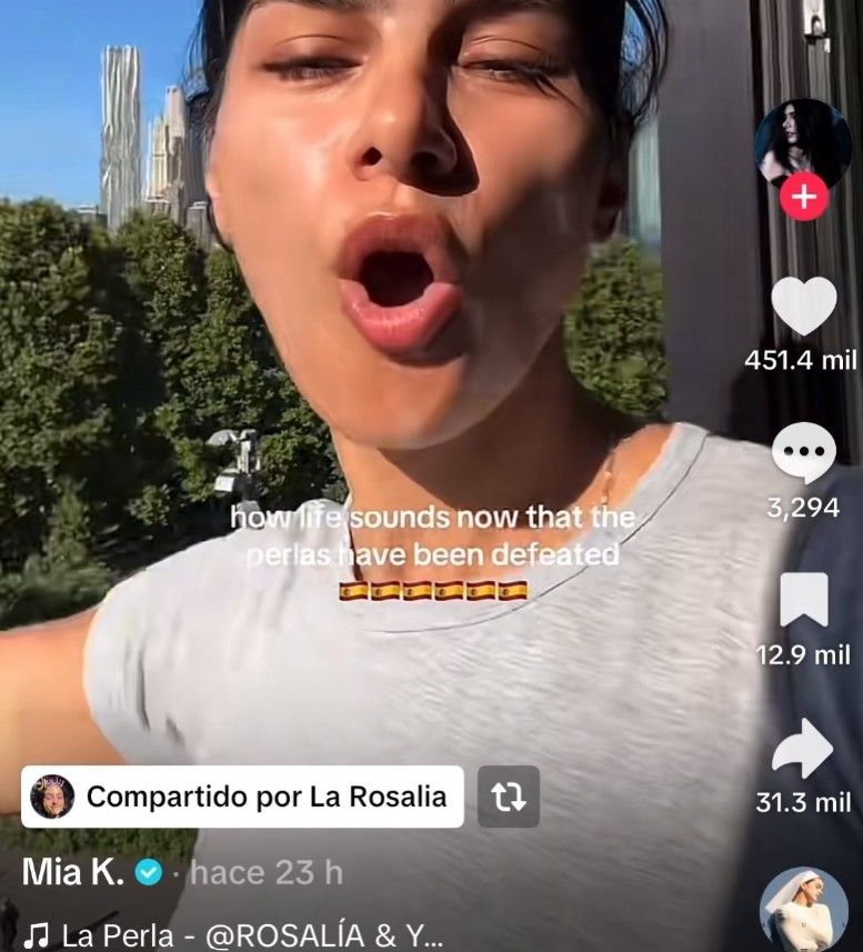 Rosalía compartió un video polémico de Mía Khalifa contra Argentina