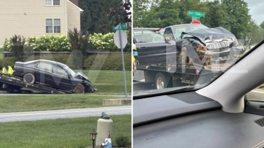 Así quedó el auto en el que viajaba Kaylee Hottle, tras el fatal accidente