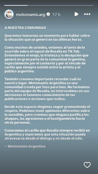 El comunicado de los fans de Rosalía tras ser cancelada y declarada como persona no grata
