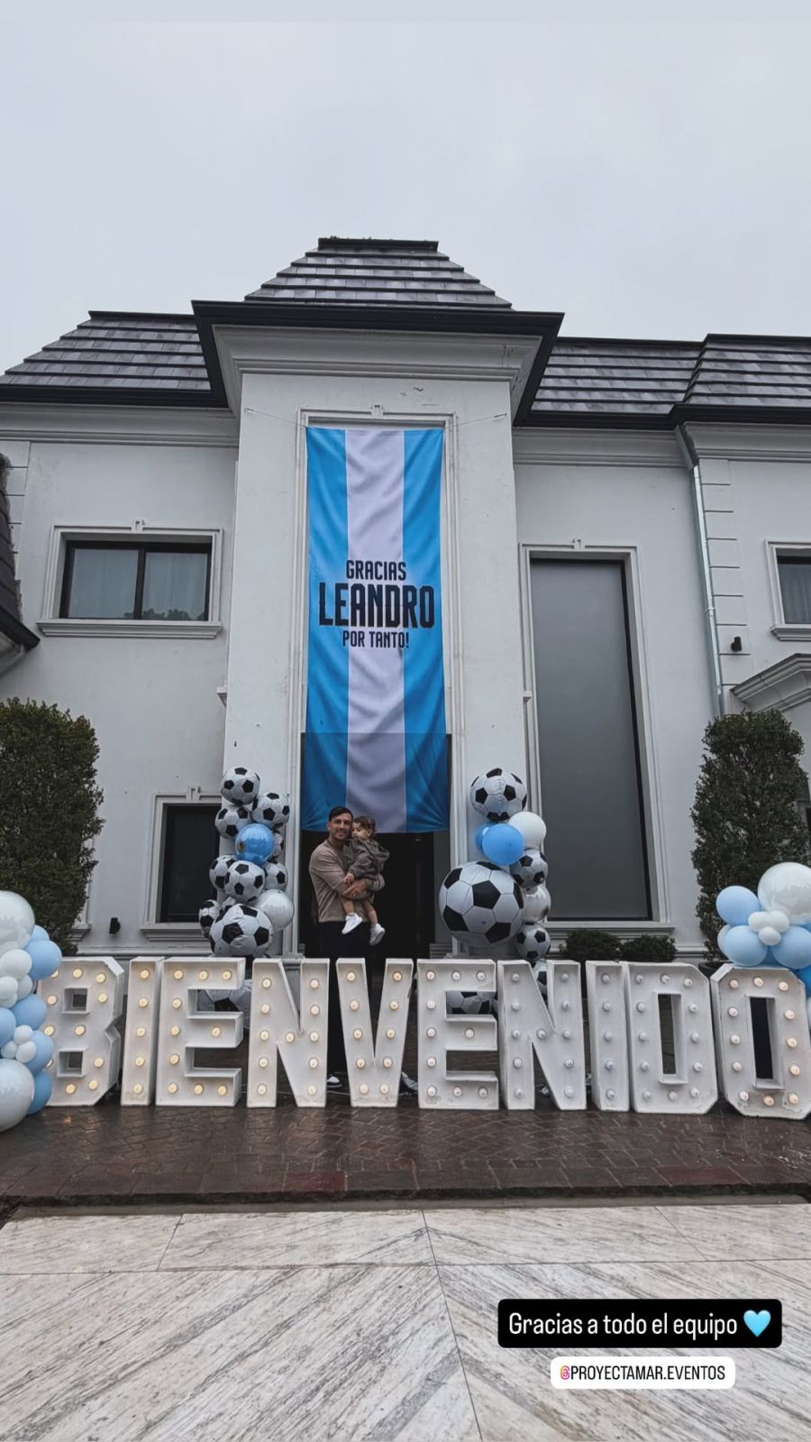 El recibimiento de Camila Galante a Leandro Paredes