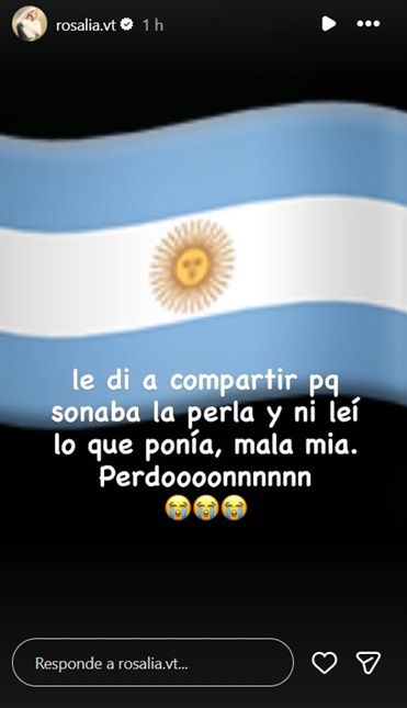 Posteo de Rosalía