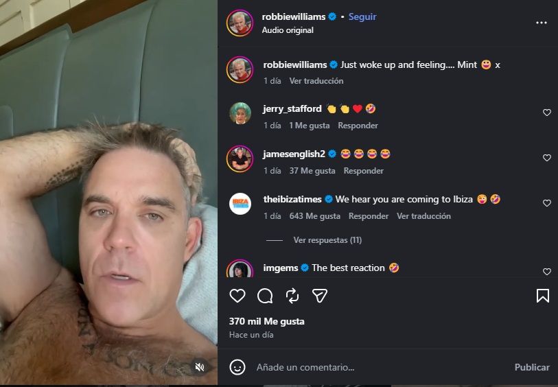 Robbie Williams sobre las pastillas de menta