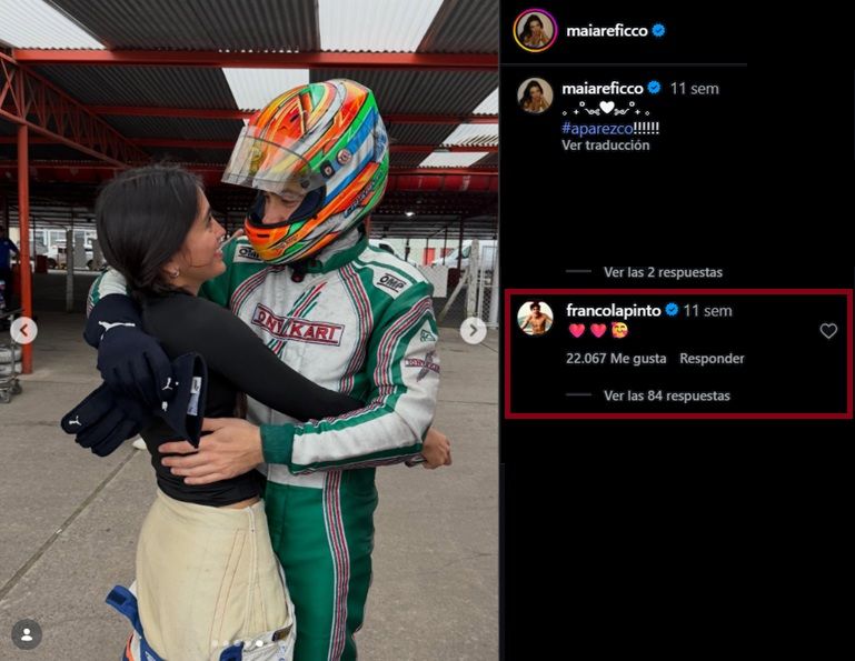 Maia Reficco y Franco Colapinto