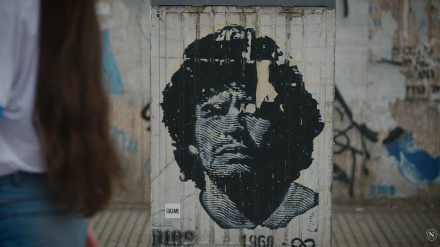 Maradona en la presentación de Napoli