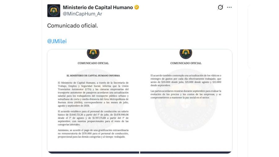 Ministerio de Capital Humano X 22072026