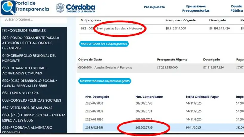 Portal de Transparencia y los subsidios a Barrelier