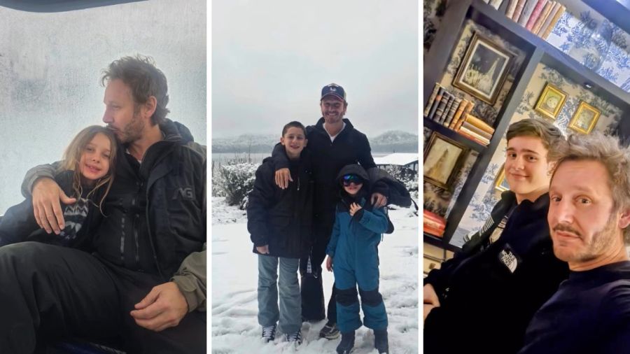 Las vacaciones de Benjamín Vicuña y sus hijos en el Sur 