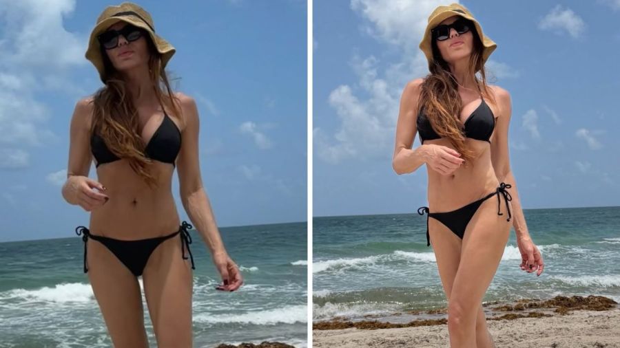 Look playero de Zulemita Menem en Miami