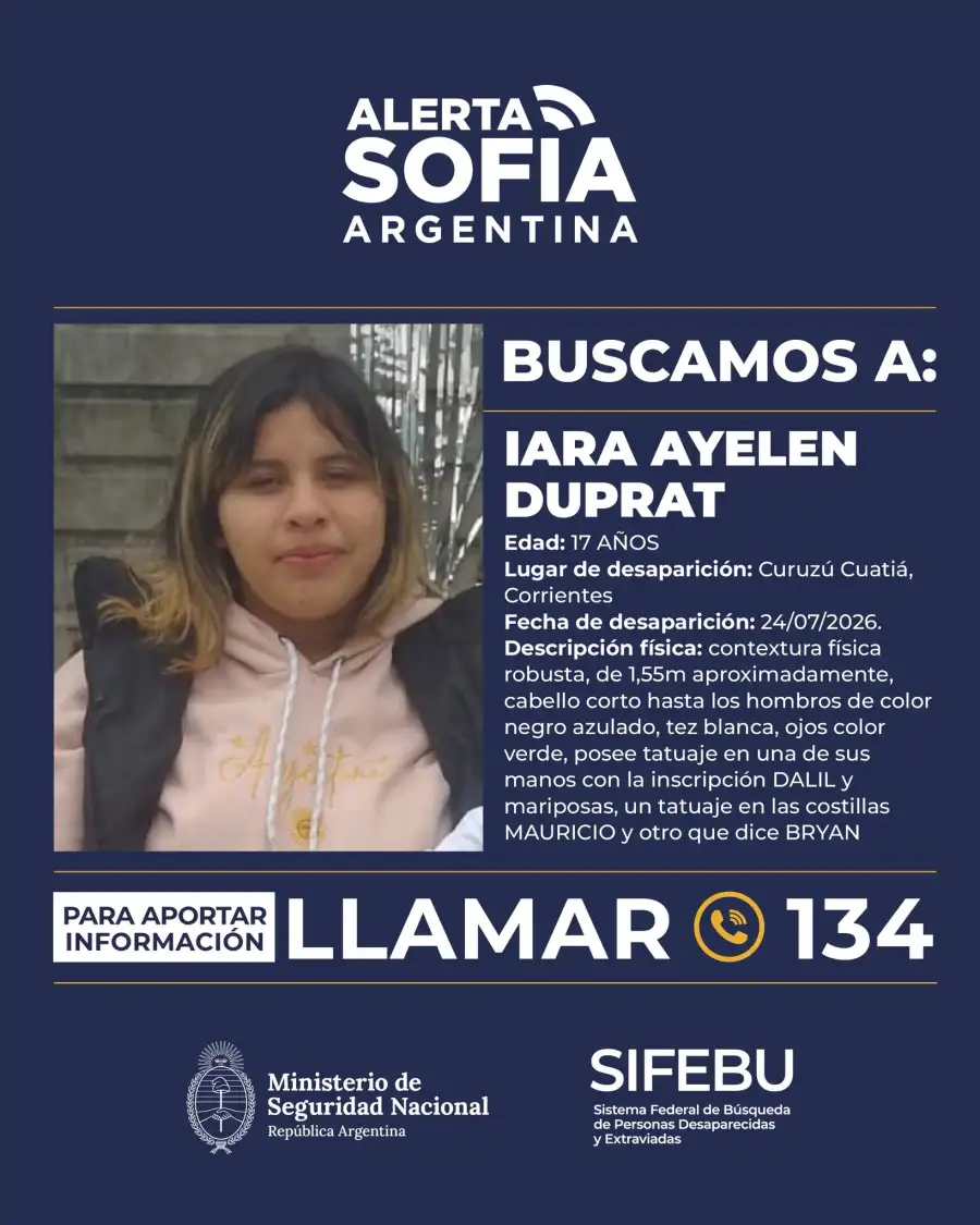 Alerta Sofía por Iara Ayelén Duprat