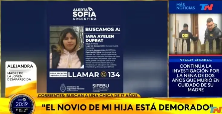 Declaración de la madre de Iara Duprat
