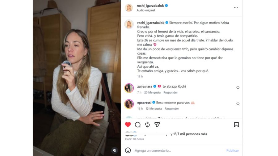 Rocío Igarzabal recordó a Ernestina Pais a un mes de su muerte