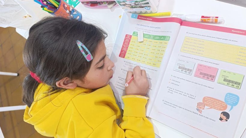 Andrea, alumna de la escuela rural Pío Zárate