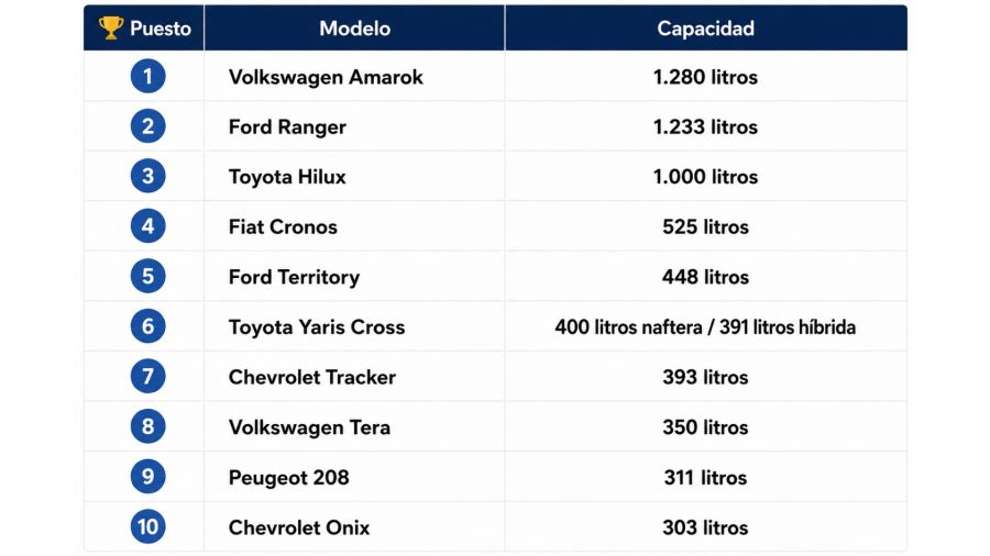 Autos con baúl más grande