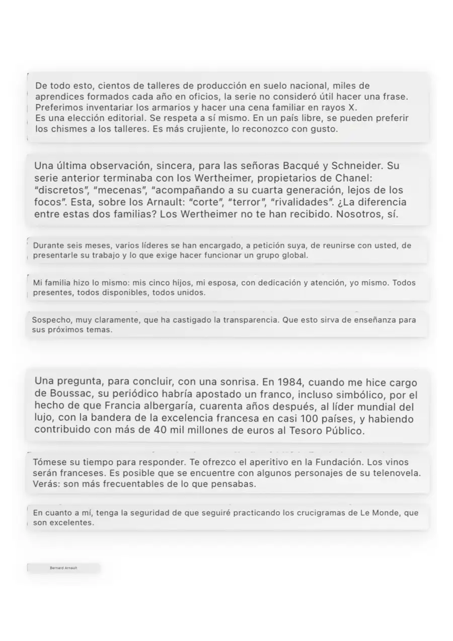 Bernard Arnault publicó un comunicado en el que negó las versiones sobre una supuesta disputa familiar por la sucesión de LVMH