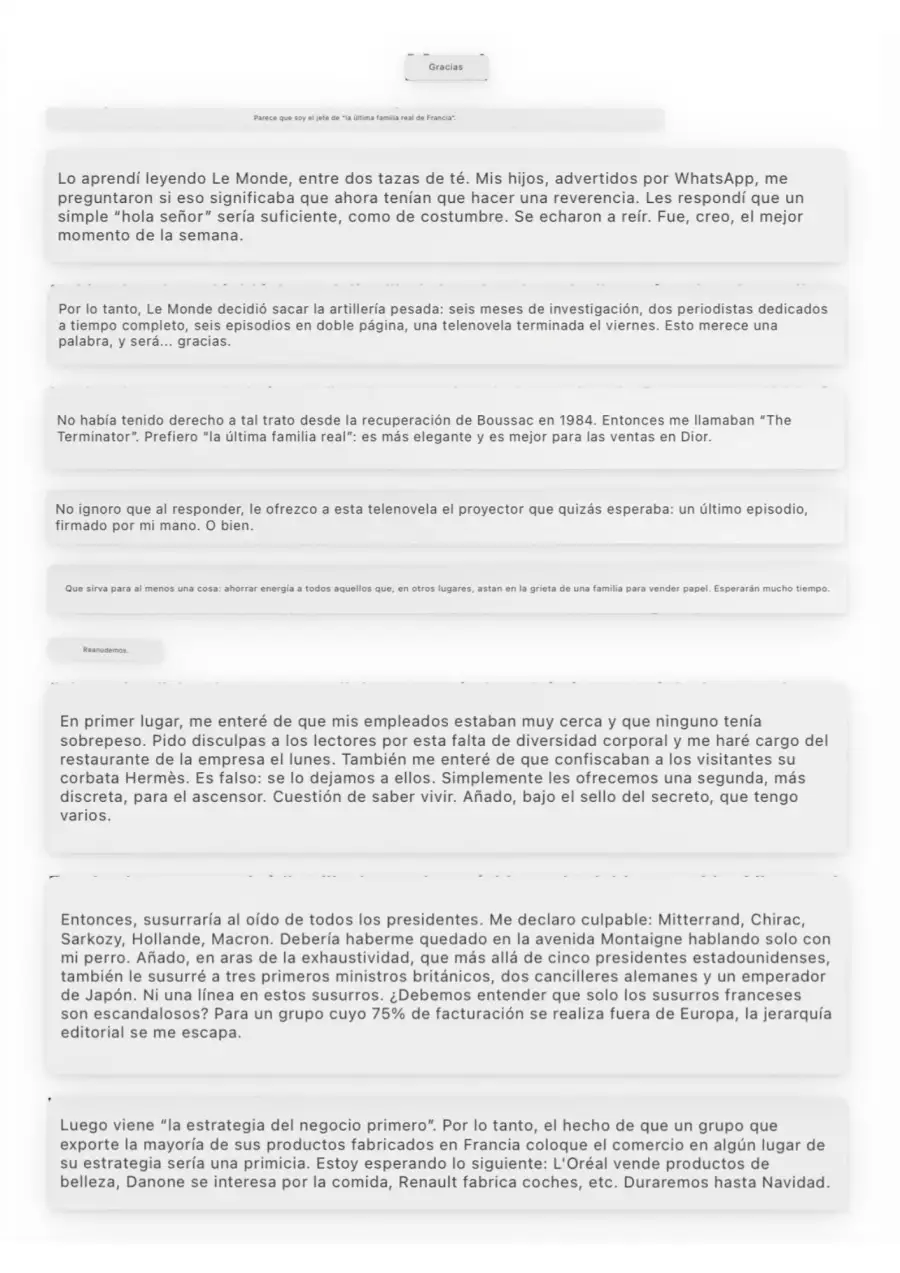 Bernard Arnault publicó un comunicado en el que negó las versiones sobre una supuesta disputa familiar por la sucesión de LVMH