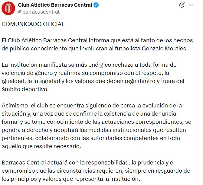 Denuncia a Gonzalo Morales