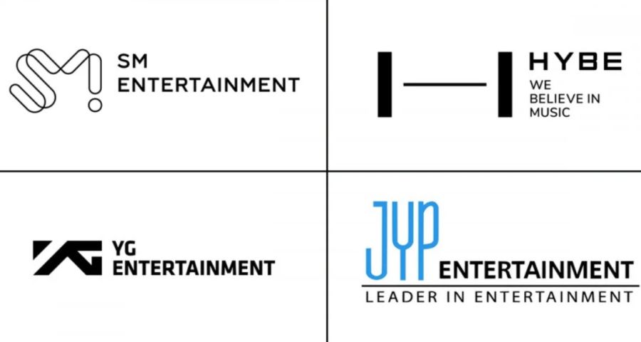 SM Entertainment, JYP Entertainment, YG Entertainment y HYBE
