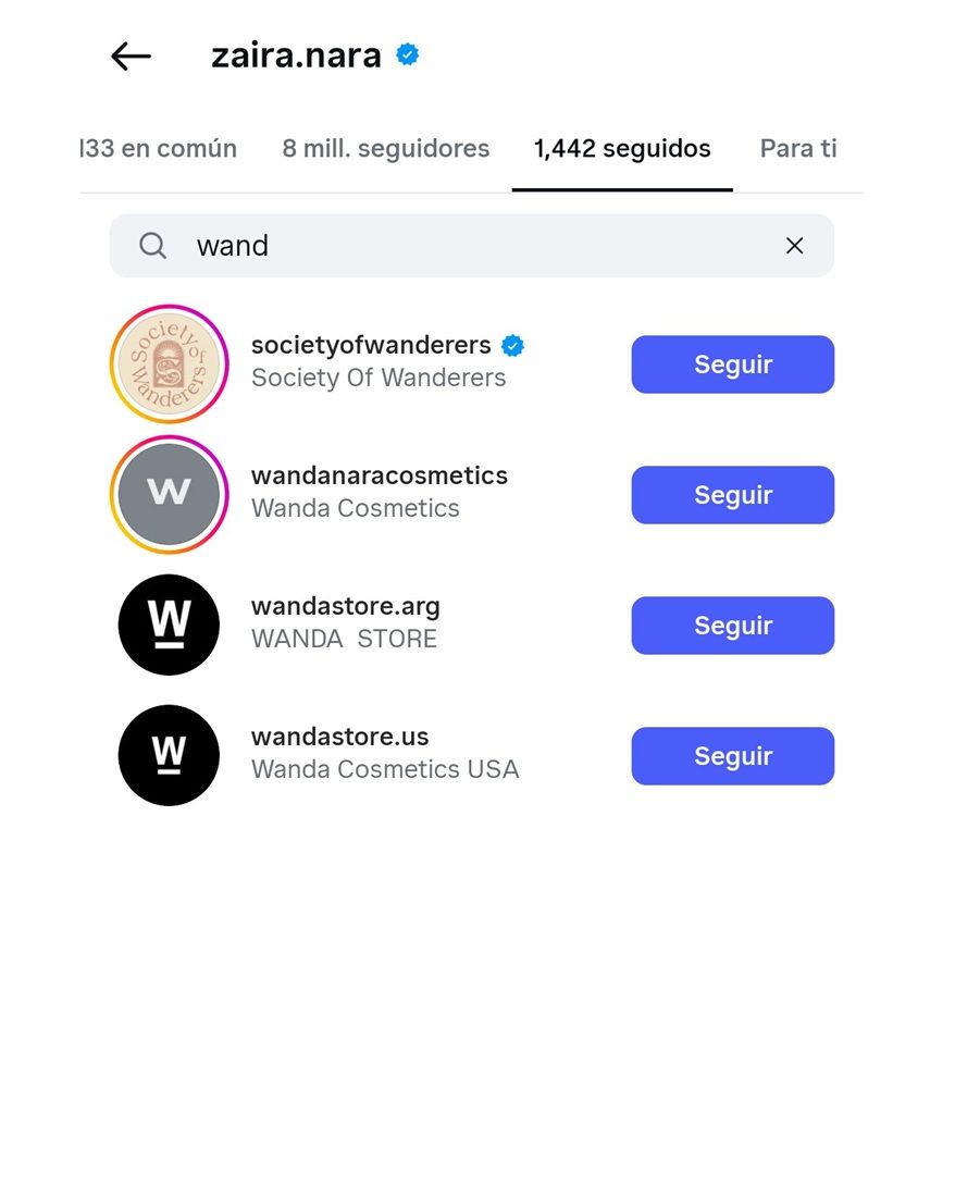 Zaira Nara dejó de seguir a Wanda Nara