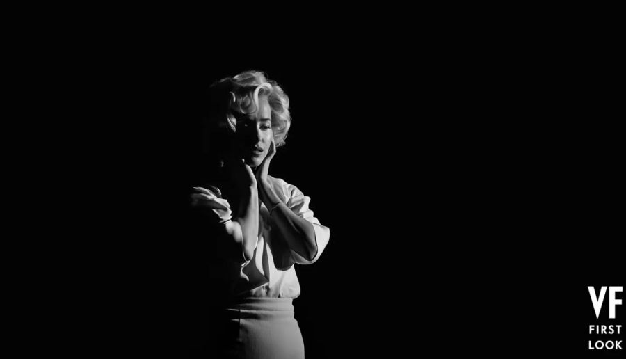 Dakota Johnson caracterizada como Marilyn Monroe para la película Flesh Impact
