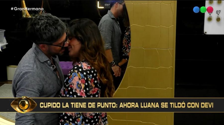 El beso entre Juan Pablo de Vigili y Luana Fernández en Gran Hermano