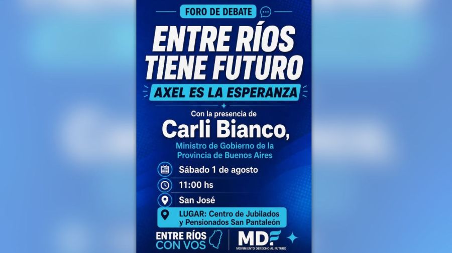 Flyer Foro de debate político en Entre Ríos