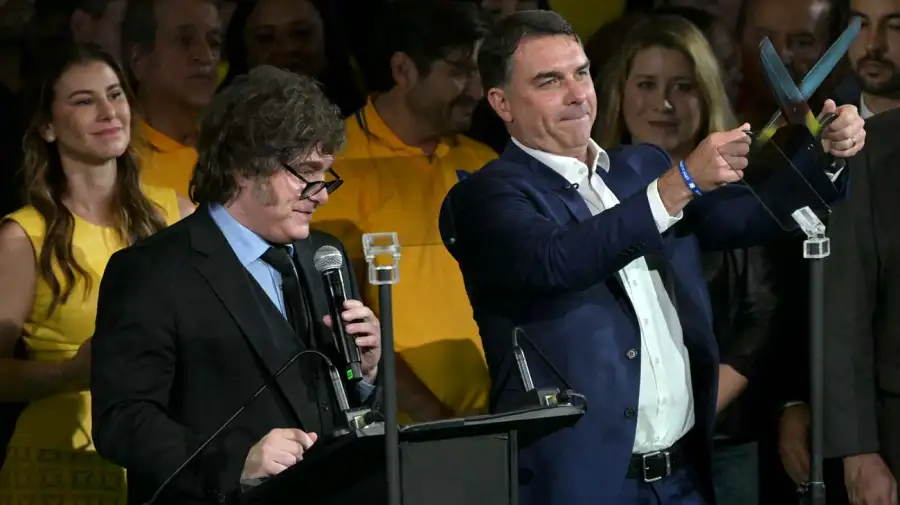 Javier Milei y Flávio Bolsonaro 29072026