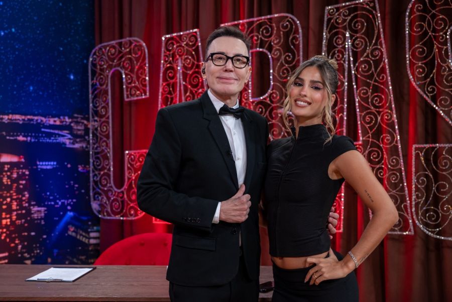 Juli Poggio con Marcelo Polino