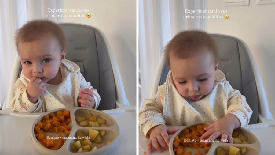 Las primeras comidas de Aitana, la hija de Cami Homs