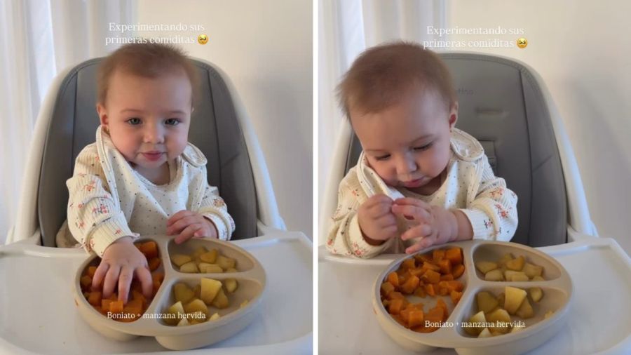 Las primeras comidas de Aitana, la hija de Cami Homs