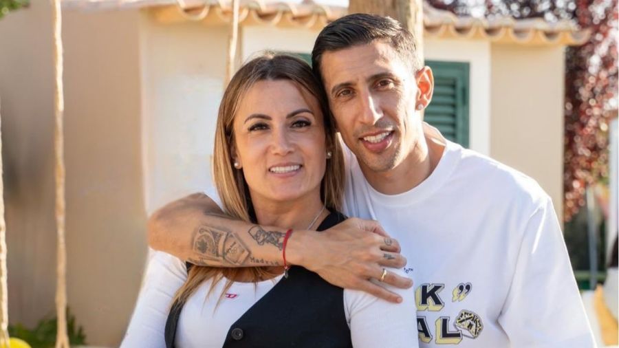 Ángel Di María y Jorgelina Cardoso 