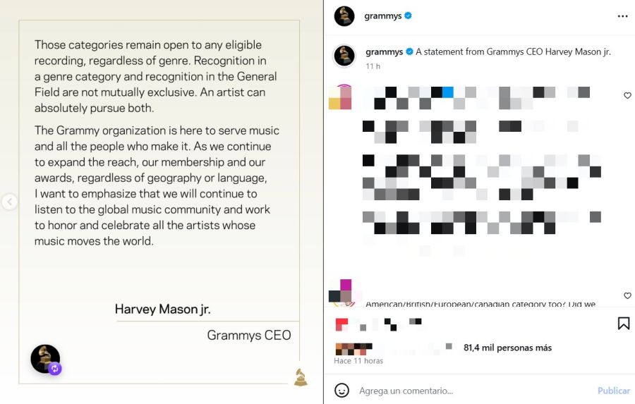 Respuesta del CEO de los Grammys tras la decisión de BTS contra la Academia