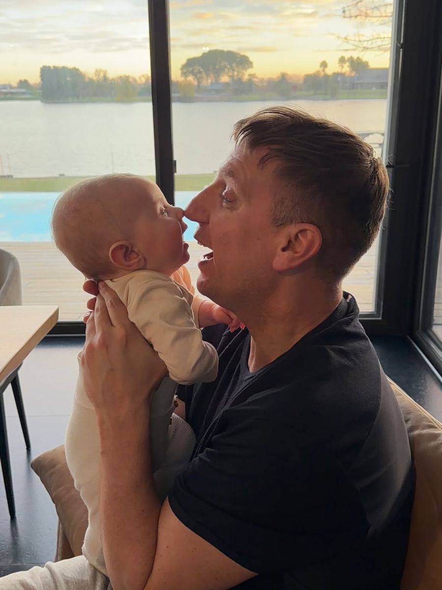 Maxi López y su hijo Lando
