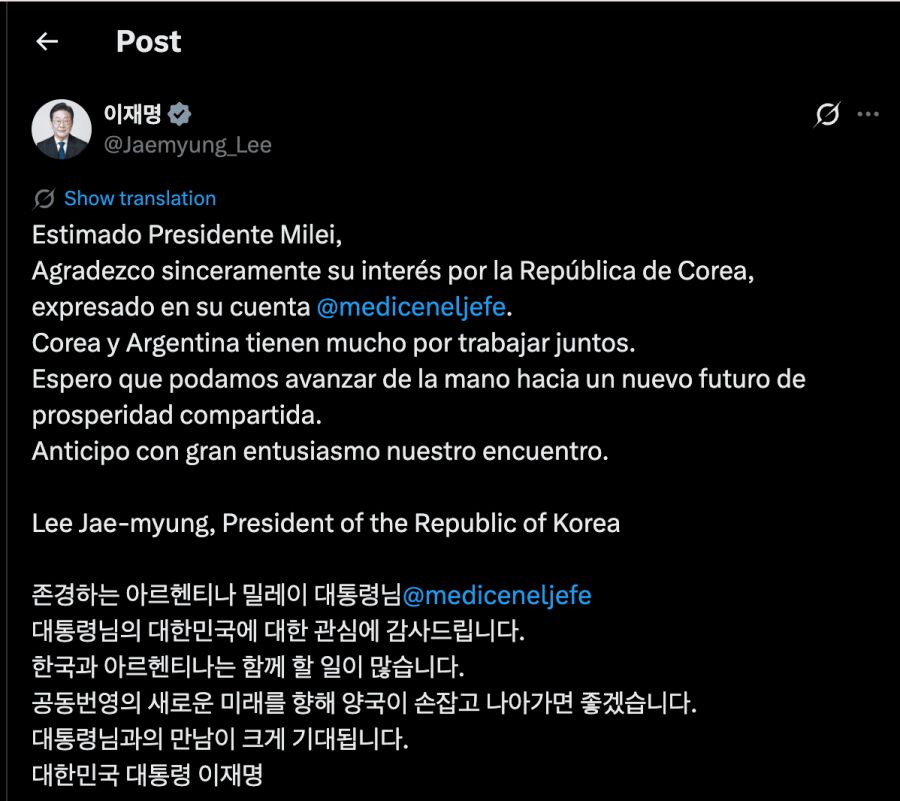 Milei Corea