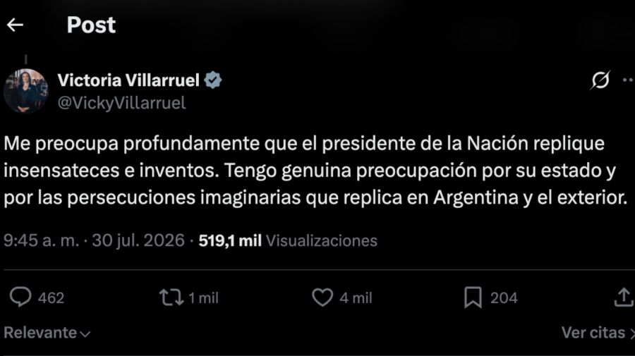 X de Victoria Villarruel
