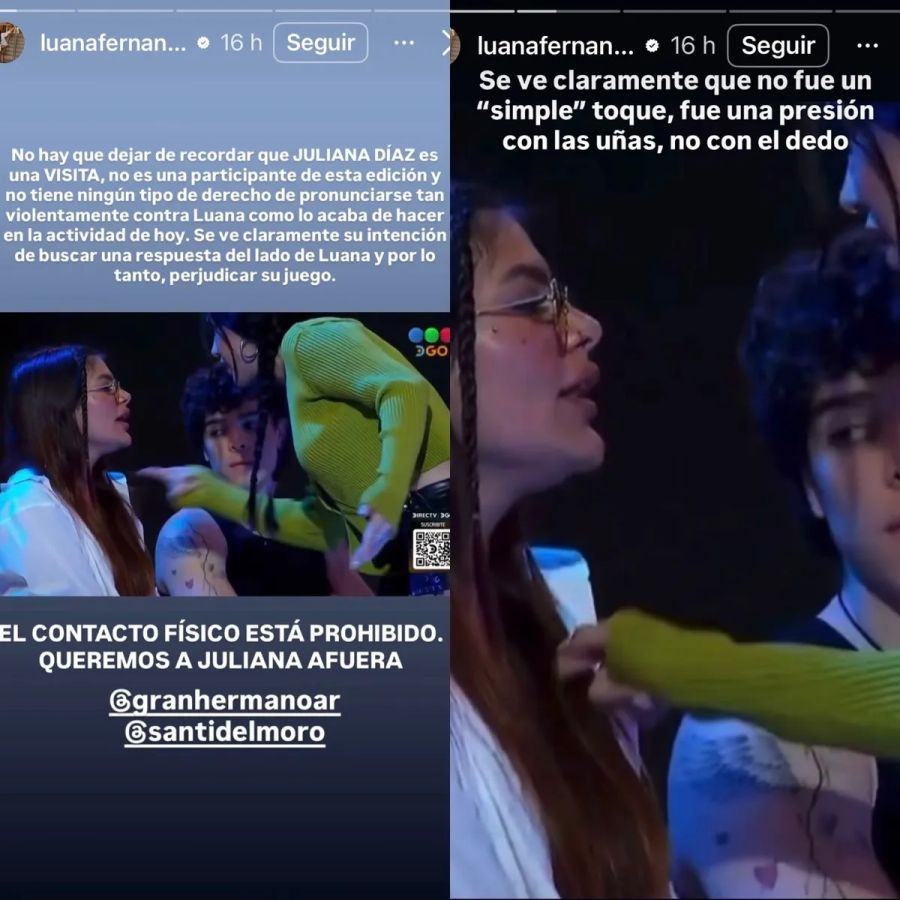 El comunicado de la familia de Luana Fernández por la agresión de Juliana Tini Díaz en Gran Hermano