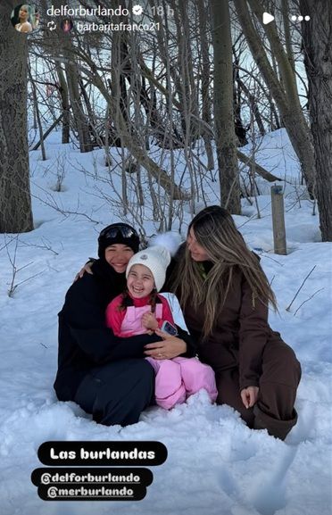 Hermanas Burlando en la nieve