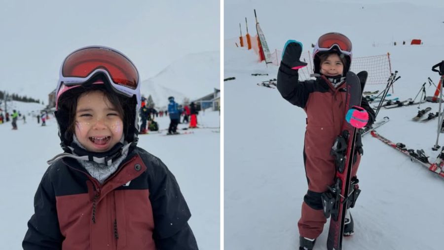 Las vacaciones de invierno de Sarah Burlando en la nieve
