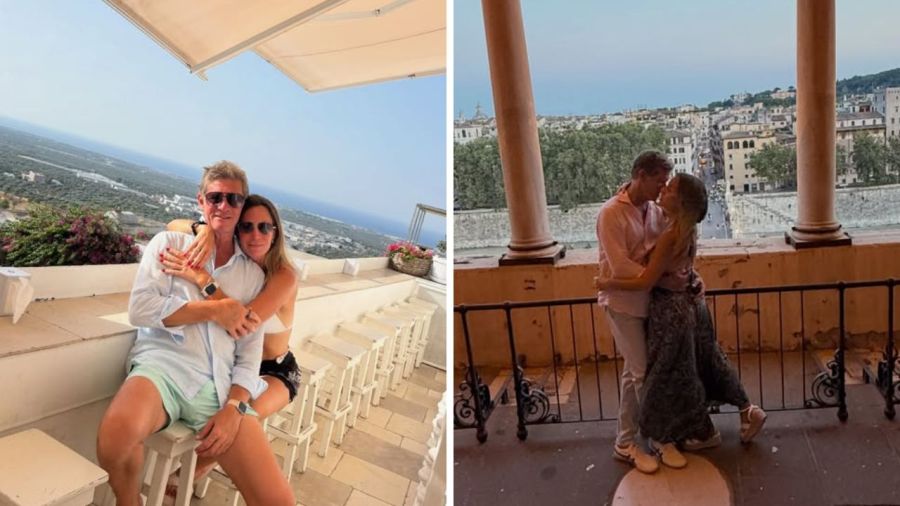 Las vacaciones de Sandra Borghi y su novio Pablo Rodríguez junto a sus hijos en Italia